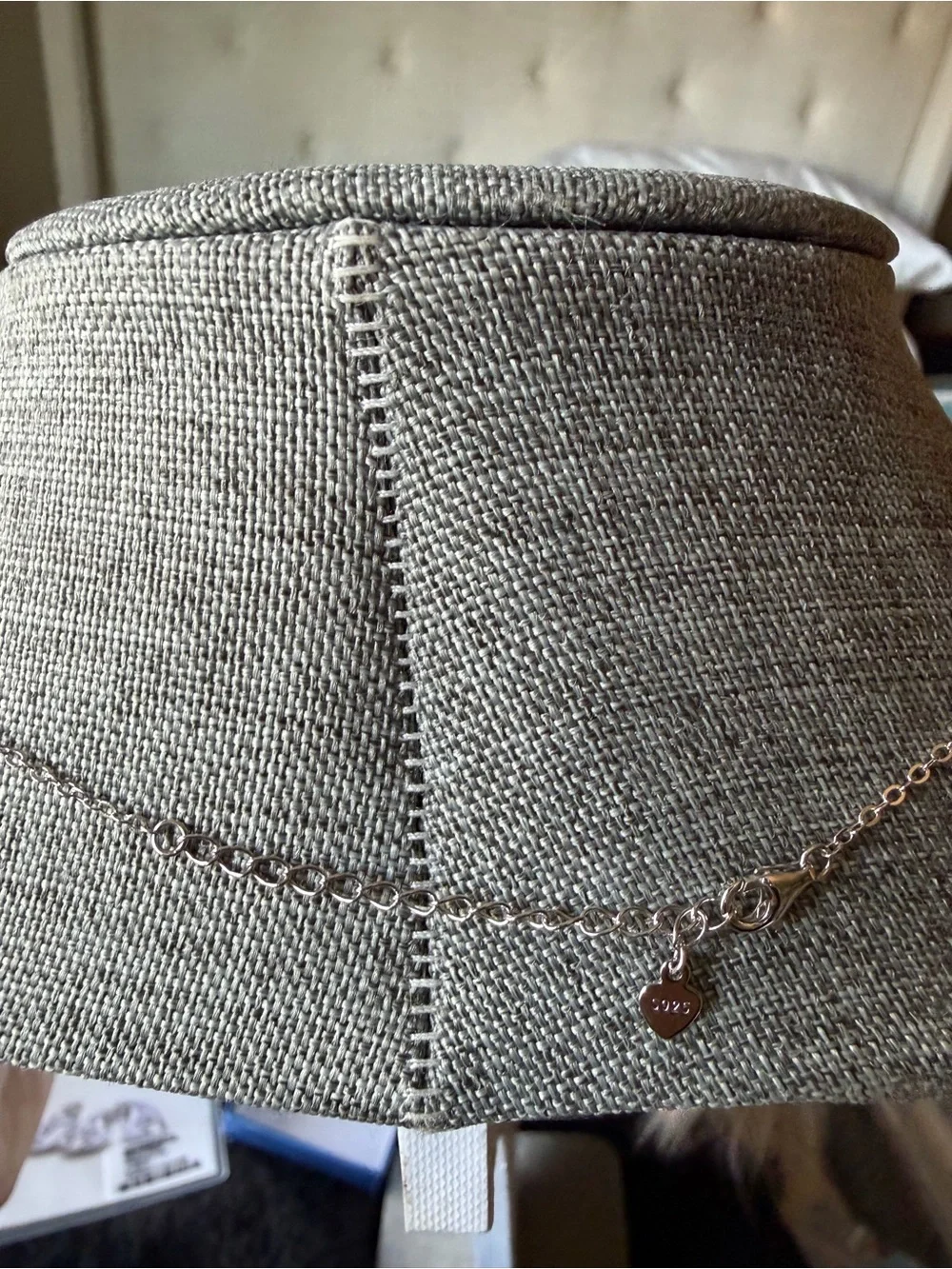 Moissanite Pendant Necklace in Silver Tone